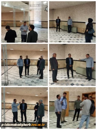 بازدید معاونت برنامه ریزی فرمانداری اسلام آبادغرب از محل برگزاری نمایشگاه هفته پژوهش