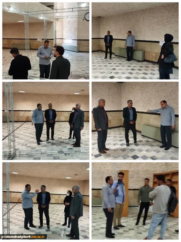 بازدید معاونت برنامه ریزی فرمانداری اسلام آبادغرب از محل برگزاری نمایشگاه هفته پژوهش  2